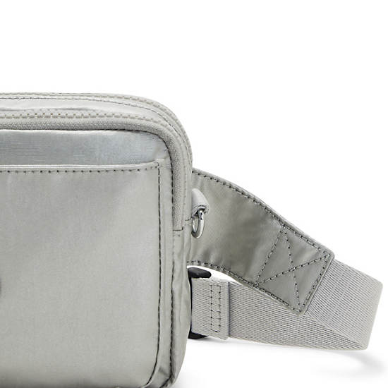 Kipling Abanu Multi Metallic Convertible Crossbody Bag Tassen Zilver | België 1176KO